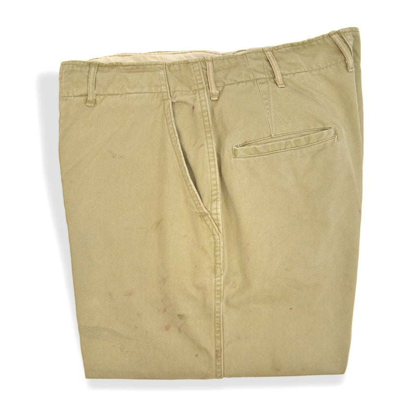 1940's~ USARMY 1945 TROUSERS COTTON KAHKI CHINO... W31 L29