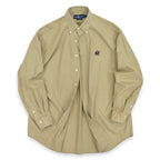 〜1990's Polo by Ralph Lauren ポロベア刺繍 B/D SHIRT KAHKI ... M