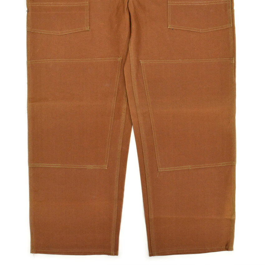 1950's DEADSTOCK CARHARTT BROWN DUCK DOUBLE KNEE OVERALL... W42 L32