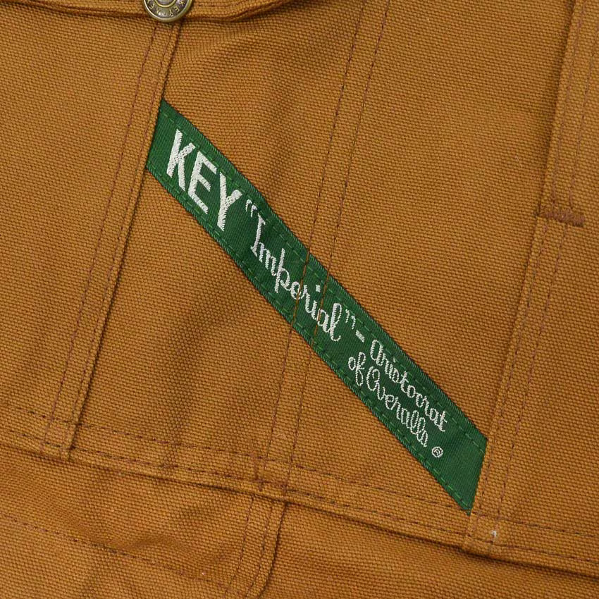 1990's DEADSTOCK KEY BROWN DUCK DOUBLE KNEE OVERALL... W36 L30