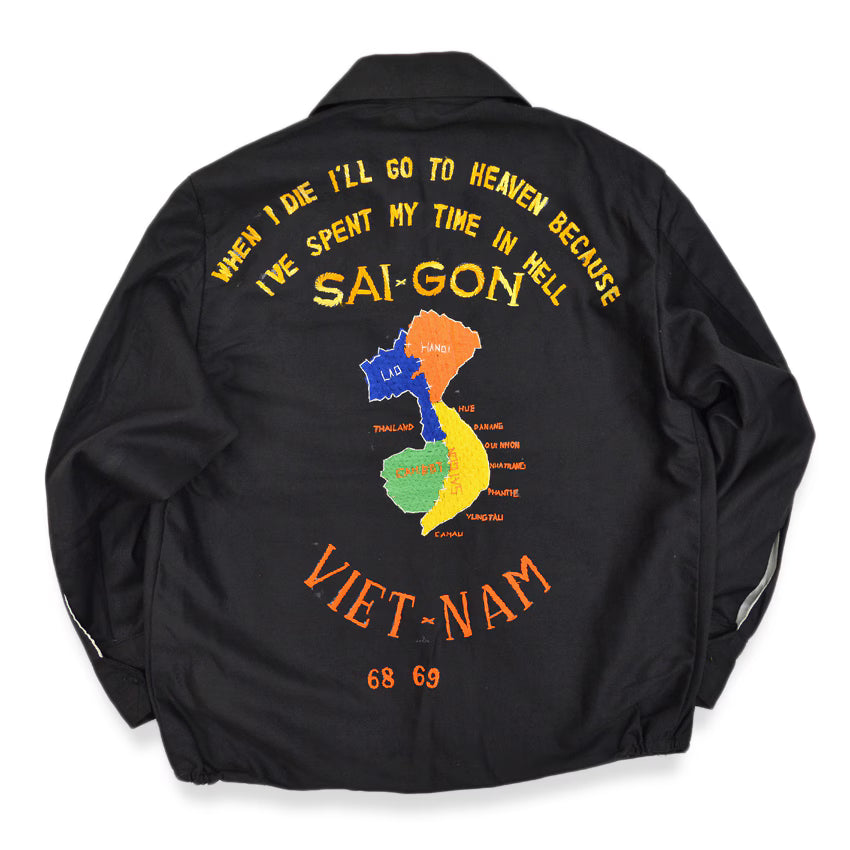 1960s VIETNAM SOUVENIR JACKET (Vietnamese style) MINT ... Fits like S