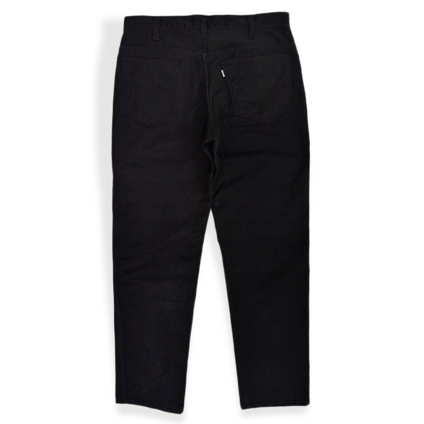 1960's LEVI'S 518 BIG-E BLACK Katsuragi COTTON TWILL PANTS... W32 L33