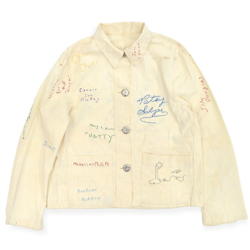 1930's~ SEWN SIGNATURES MEMORIAL JACKET...
