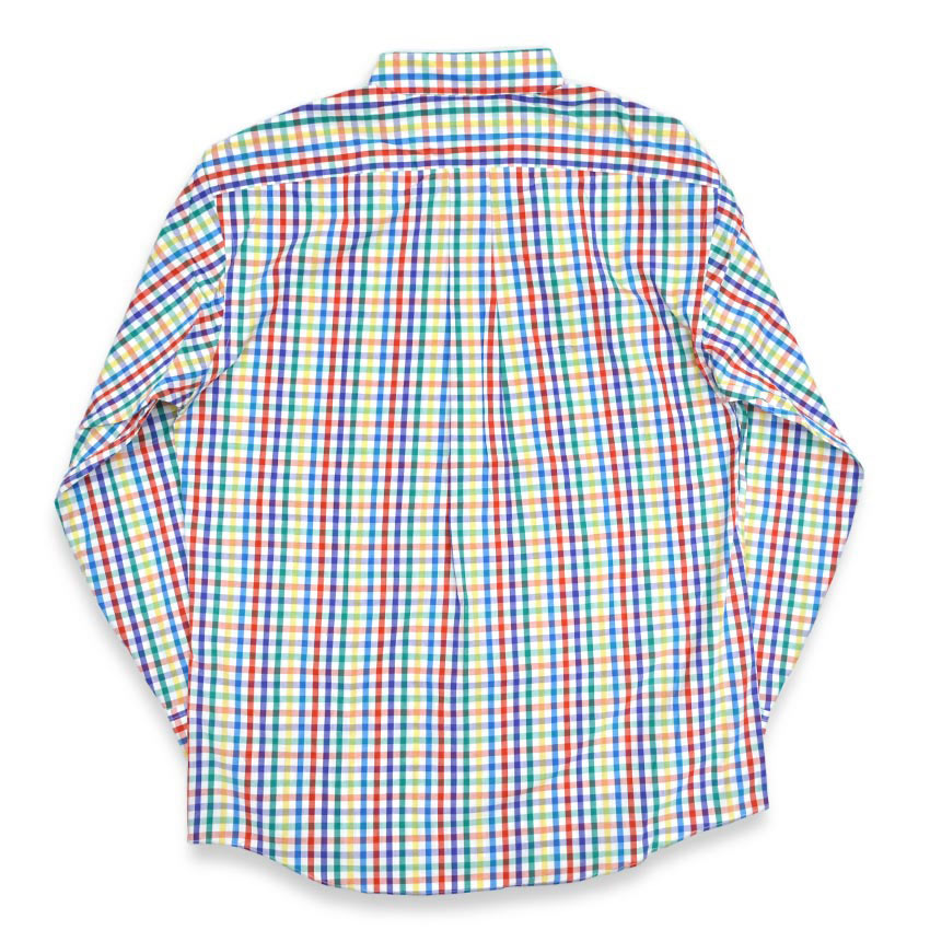 1990's DEADSTOCK LAND'S END MULTI GINGHAM B/D SHIRT ... M