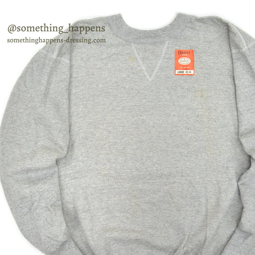 ~1960's DEADSTOCK DERBY BRAND SINGLE V ALL COTTON SWEAT SHIRT 2...L