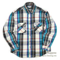 1970's~ FIVE BROTHER PLAID FLANNEL SHIRT...L