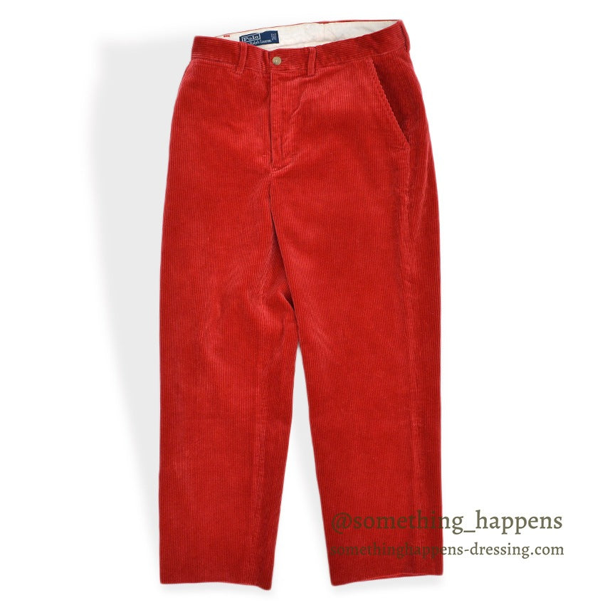 POLO by RALPH LAUREN RED CORDUROY SLACKS... W32 L28