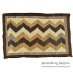 c.1940's NAVAJO RUG ZIGZAG LIGHTNING PATTERN... 163cm×110cm