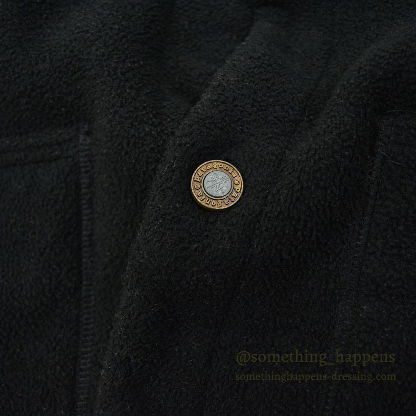 1990's PATAGONIA SYNCHILLA SHEARLING COAT BLACK ... L