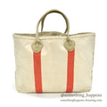 1980's LLBEAN BOAT AND TOTE LEATHER HANDLE... LARGE