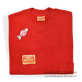 1960's DEADSTOCK HEALTHKNIT RED POCKET-TEE ... L