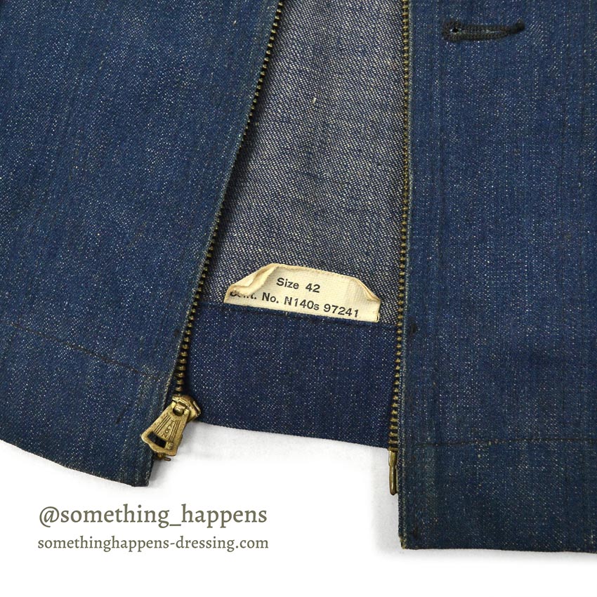 1940's U.S.NAVY WW2 SHAWL COLLAR DENIM JACKET SHOOTING CUSTOMIZED ... 42