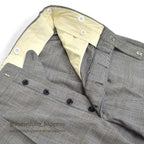 1960's~ EURO GLEN CHECK TROPICAL WOOL SLACKS... W32 L32