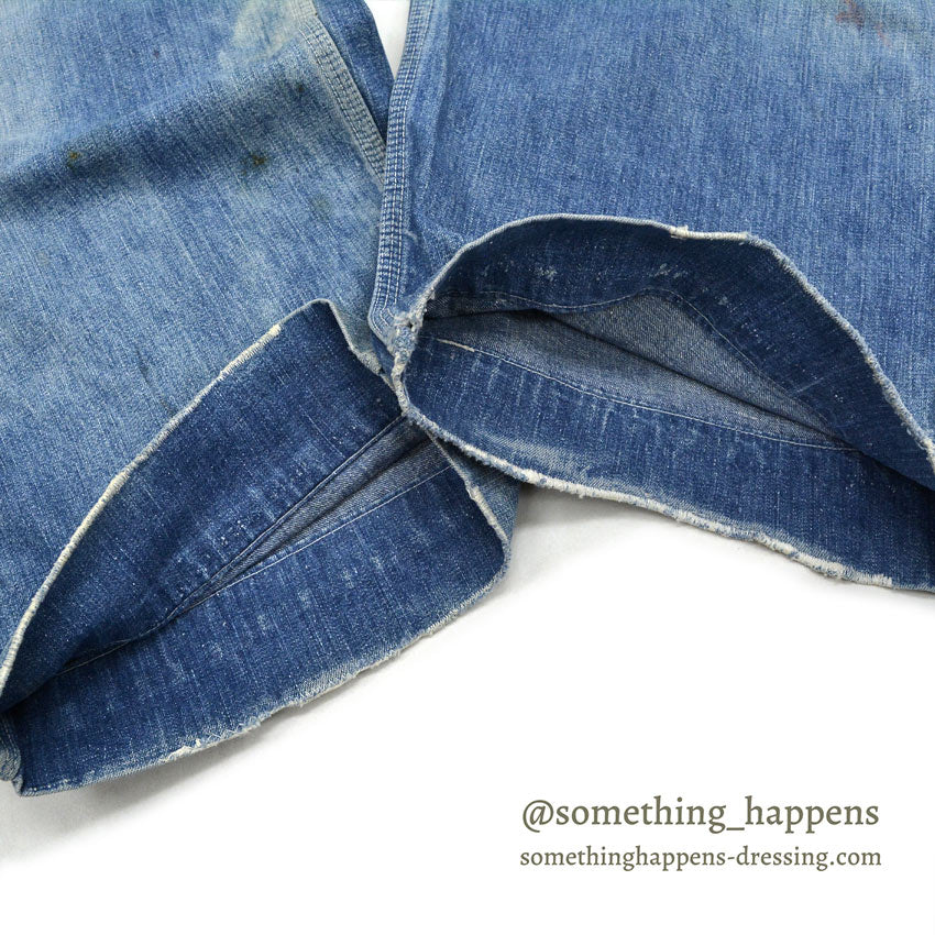 ~1960's PAYDAY INDIGO DENIM OVERALL FADED... W38/L27