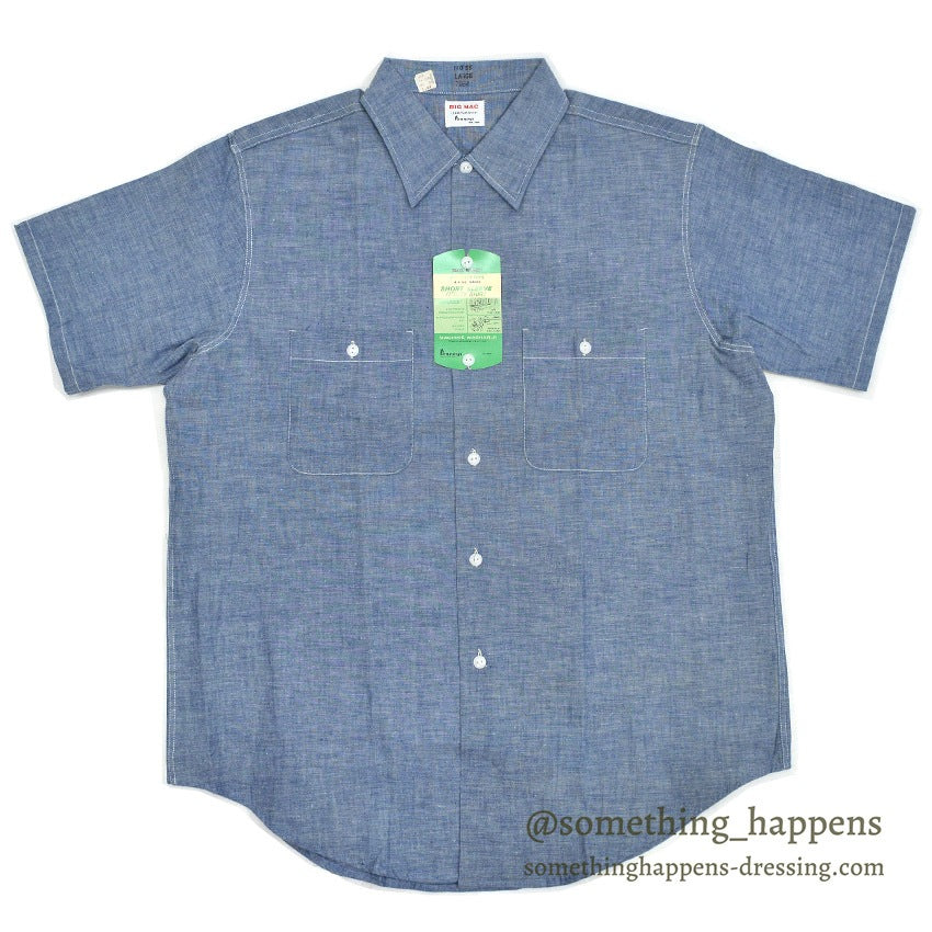1960's DEADSTOCK BIGMAC PENNEYS CHAMBRAY S/S SHIRTS ... L