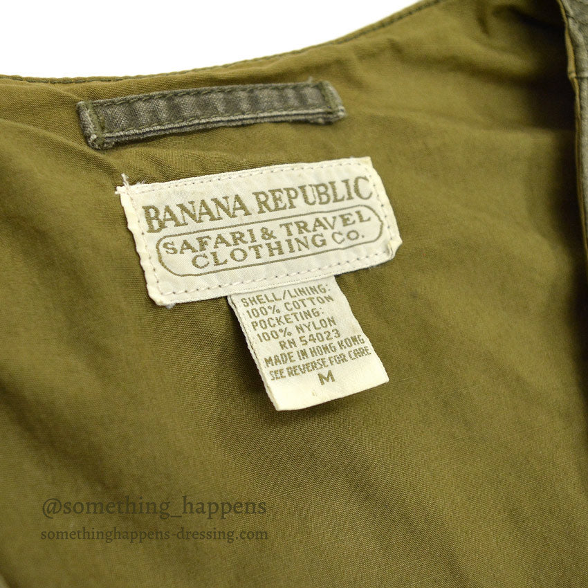 1980's BANANA REPUBLIC FISHERMAN COTTON VEST ... M