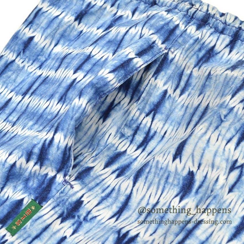 1980s BIS BIS Indigo Tie-Dye Cotton Easy Pants... Size S