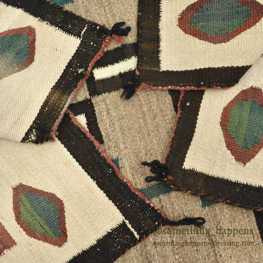 c.1940's NAVAJO RUG DIAMONDS PATTERN... 136cm/69cm