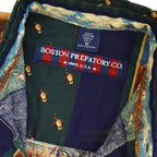 1990's BOSTON PREPATORY CO. DOG PRINT B/D SHIRT ... M