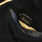 1950's BLACK WOOL & LEATHER LETTERMAN JACKET...
