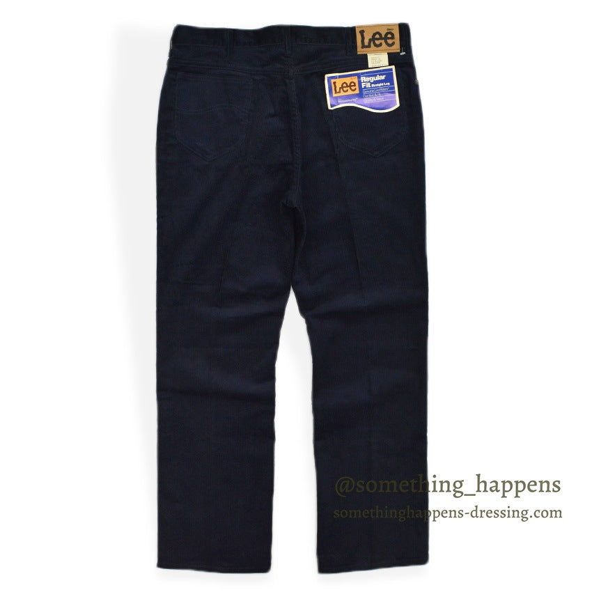 1980's DEADSTOCK Lee 200 CORDUROY PANTS DARK NAVY... W38/L30