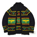 1950's INDIAN THUNDERBIRD HAND KNIT COWICHAN SWEATER BLACK...