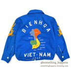 1960s Vietnam Souvenir Jacket (Vietnamese style) '68 Blue FOR KIDS...