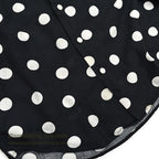 1990's LIZ WEAR DOTS RAYON SHIRT BLACK/WHITE...S
