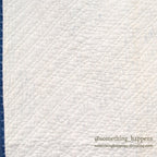 ANTIQUE LIGHTNING STREAK ZIG ZAG INDIGO STAR CALICO PATCHWORK QUILT... 195cm/120cm
