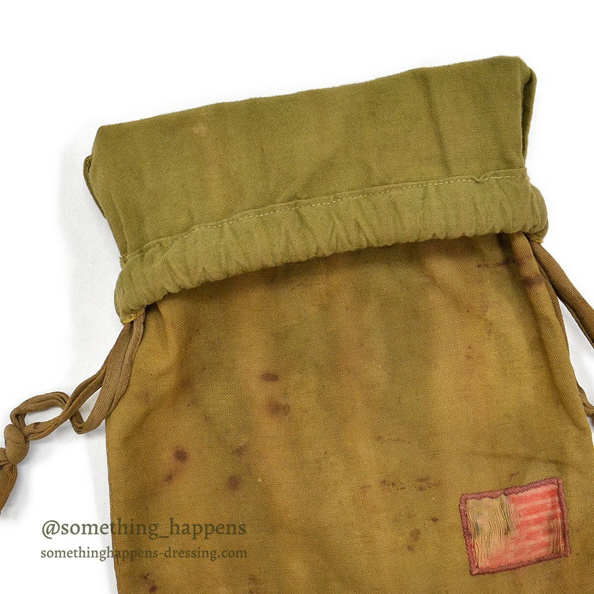 1910's~ WW1 ERA AMERICAN RED CROSS COTTON DITTY BAG US FLAG PATCH...