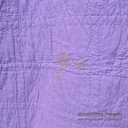 DRUNKARD'S PATH PURPLE & YELLOW PATCHWORK QUILT... 208cm/146cm