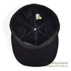 1980's~ LLBEAN ALL BLACK WOOL CAP - MADE IN ITALY - ... L