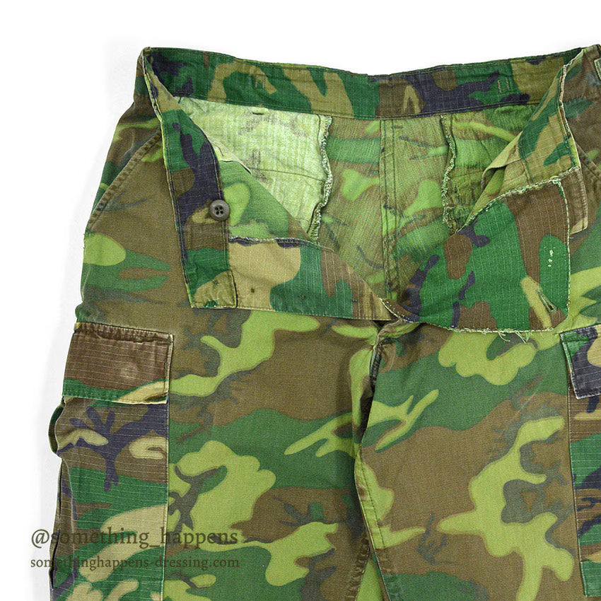 1970's USARMY ERDL NON RIP MIX LEAF PANTS... MEDIUM-REGULAR