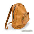 ~1970's BROWN OILED LEATHER BACKPACK...