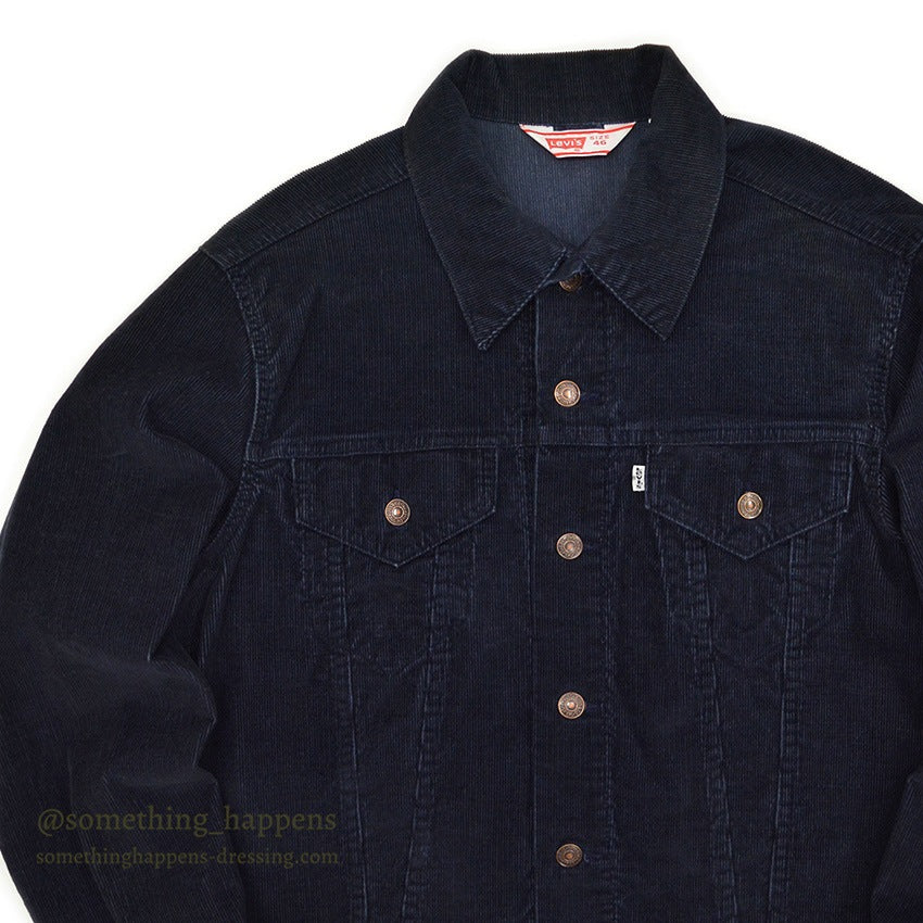 1970's Levi's 70505-1517 CORDUROY JACKET DARK NAVY... 46