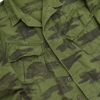 1960's USARMY HAND PAINTED LEAF CAMO JUNGLE FATIGUE JACKET...MS