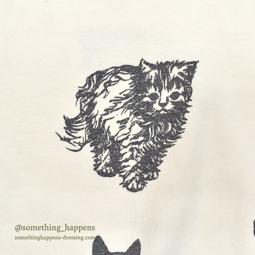 1990's MICHIGAN RAG CO. CAT PRINT T-SHIRT ...