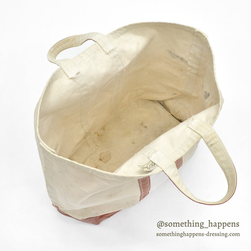 1970s LL Bean Boat and Tote, faded, with cursive tag...
