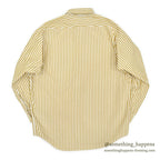 1980's BANANA REPUBLIC SAFARI & TRAVEL STRIPE SHIRT...M