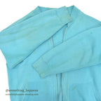 1960's PENNEY'S TURQUOISE ZIP UP SWEAT SHIRT RARE COLOR ... L