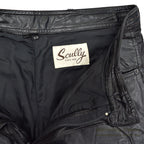 1970's~ SCULLY BLACK LEATHER PANTS...W33/L29