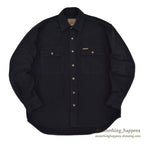 1990's COLD STORAGE BLACK CHAMOIS CLOTH SHIRT ... M