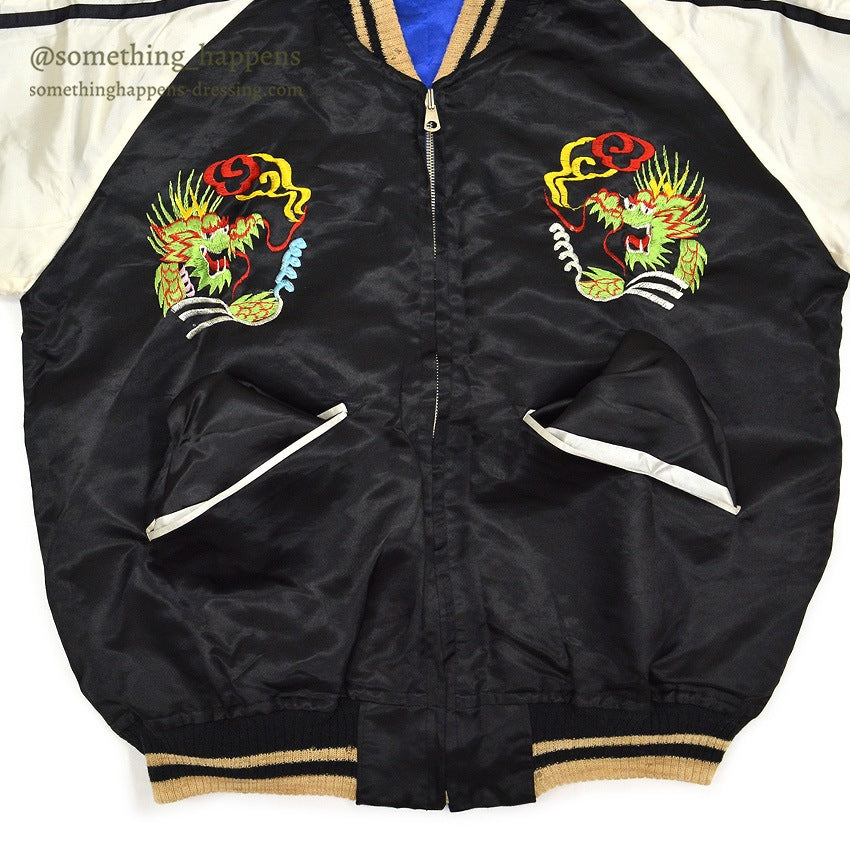 1950s~ JAPAN SOUVENIR JACKET Sukajan KOREA MAP Dragon, Eagle, Tiger Mitsuwa...