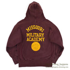 1970's CHAMPION MISSOURI MILITARY ACADEMY REVERSE WEAVE SWEAT PARKA...XS