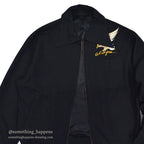 1950's~ JAPAN SOUVENIR JACKET TIGER HEAD UNUSUAL JACKET BLACK...