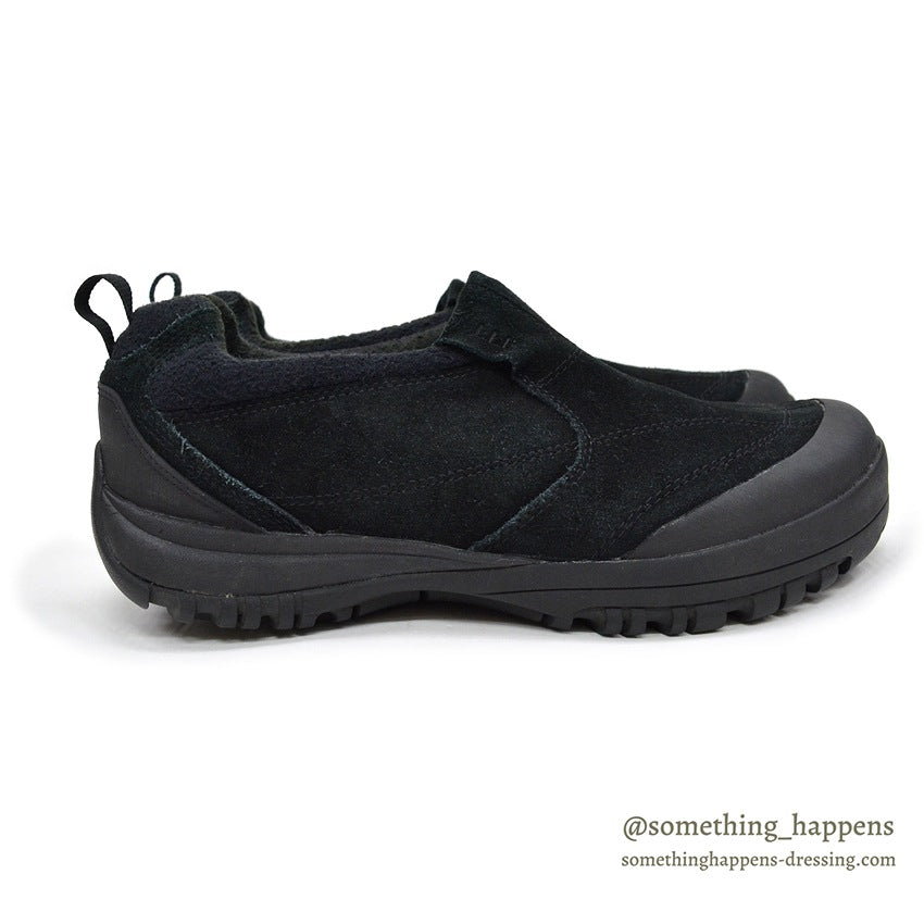 LLBEAN PRIMALOFT BLACK SUEDE LEATHER MOC SHOES...9W