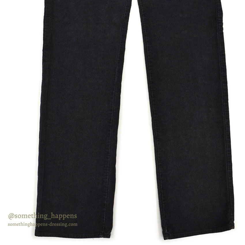 1980's Lee 200 CORDUROY PANTS BLACK 42TALON ... W32/L35