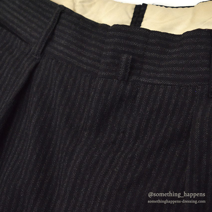 1950's BROOKS BROTHERS BLACK/GRAY STRIPE WOOL SLACKS ... W31/L31