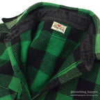 1950's KING KOLE GREEN/BLACK WOOL SHIRT UNUSUAL...