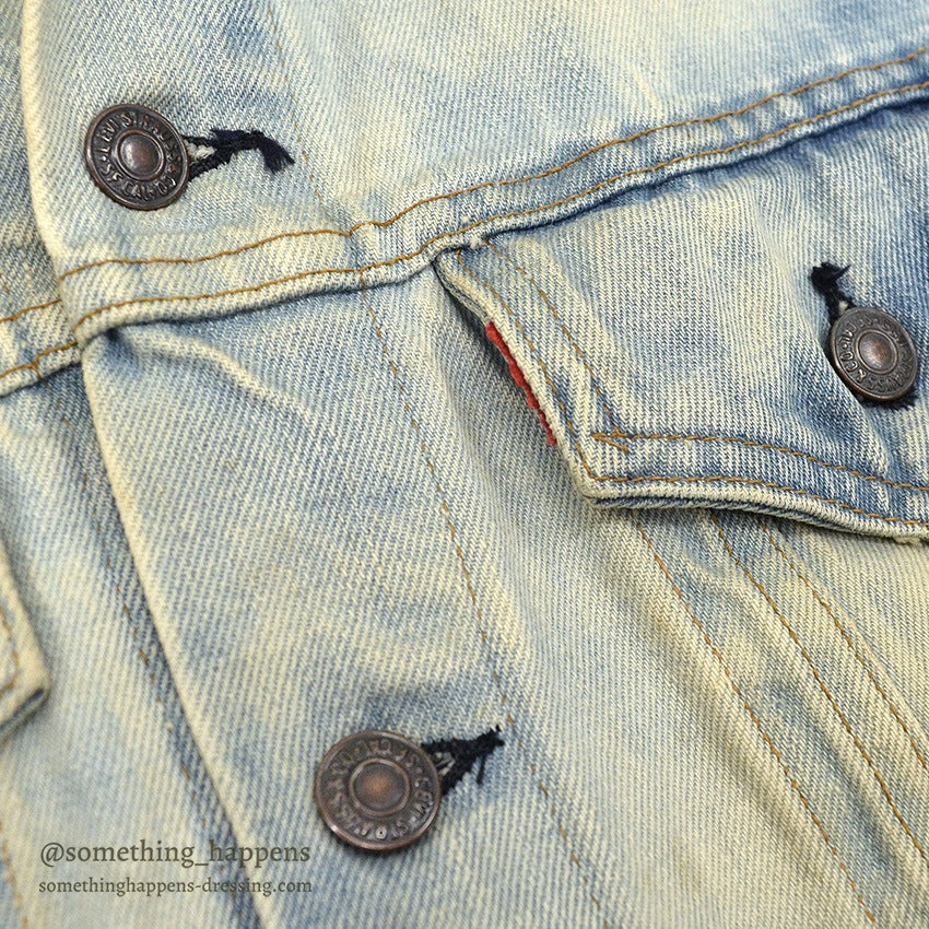 1970's Levi's 70505-0217 BLEACHED DENIM JACKET... 44